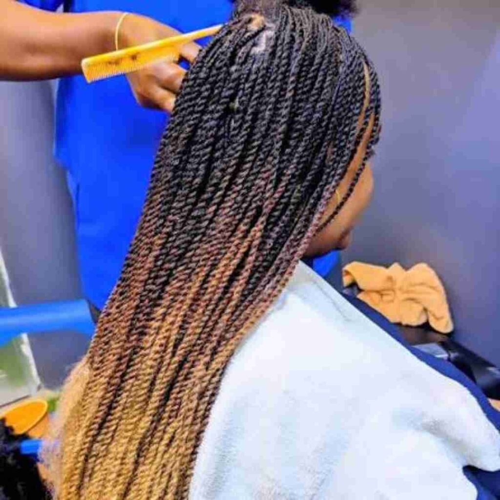 Senegalese Twist – Half with Half Conrow
